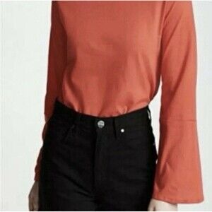 The Range NYC Red Stark Flare Long Bell Sleeve Women’s Top Size Medium